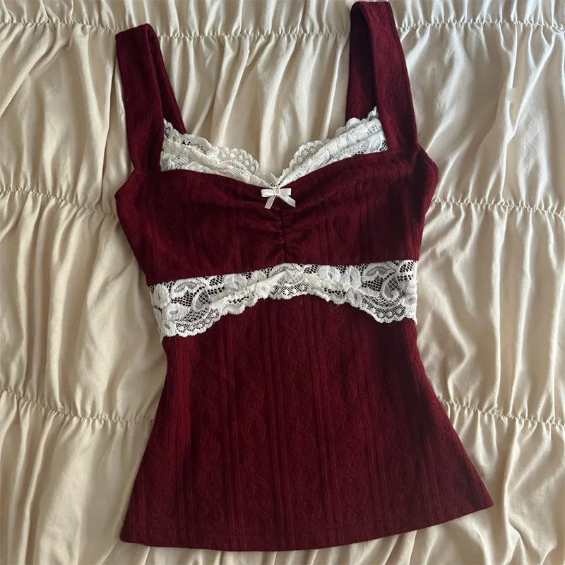 Y2K Harajuku Kawaii Sweet Women's Camisole Top Casual Slim