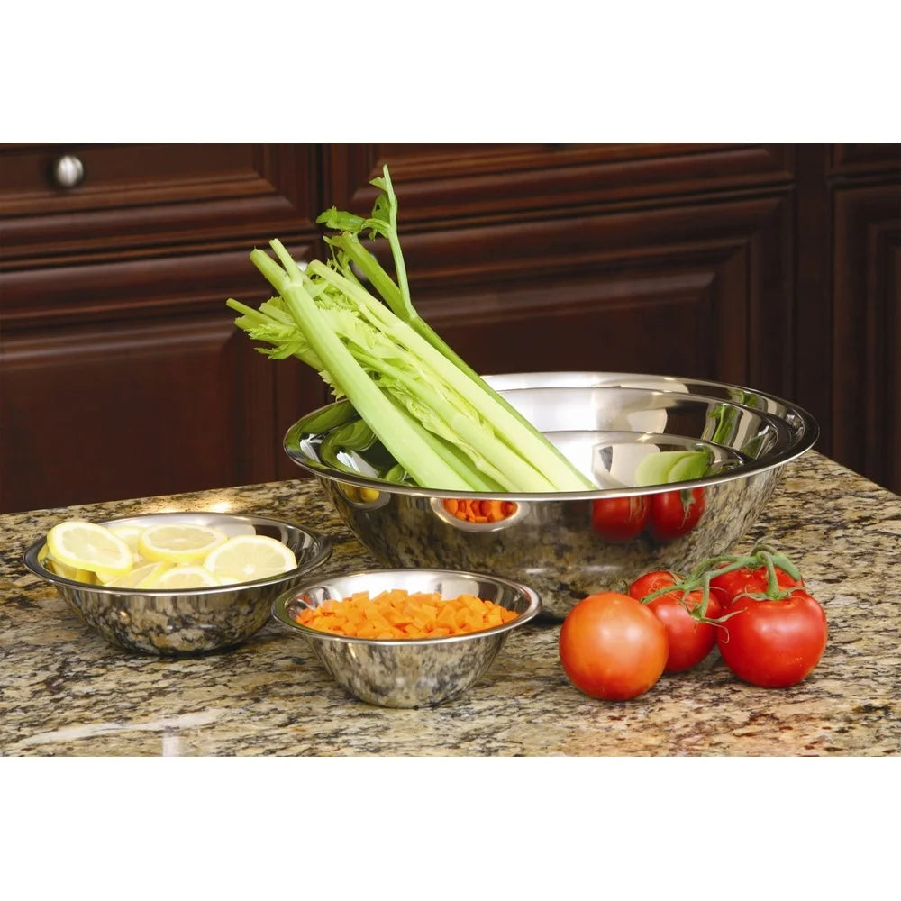 5 Piece Stainless Steel Mixing Bowl Set Durable Easy Clean Nesting