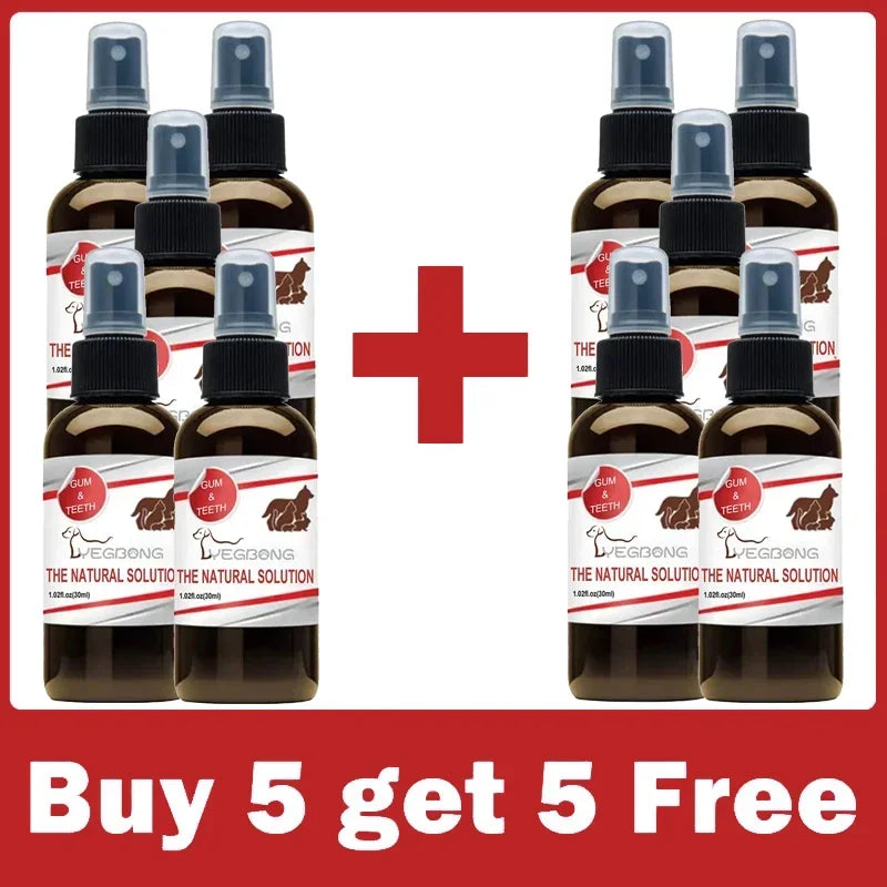 Pet Dental Spray 30ml - Tooth Cleaning & Bad Breath Freshener for Dogs & Cats - Deribla Store