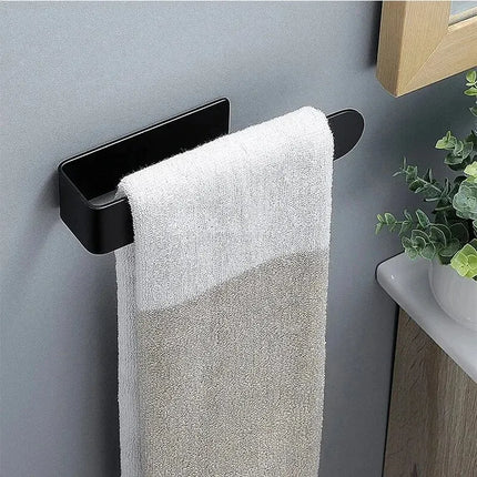 Stainless Steel Towel Rack - No-Drill Self-Adhesive Bar