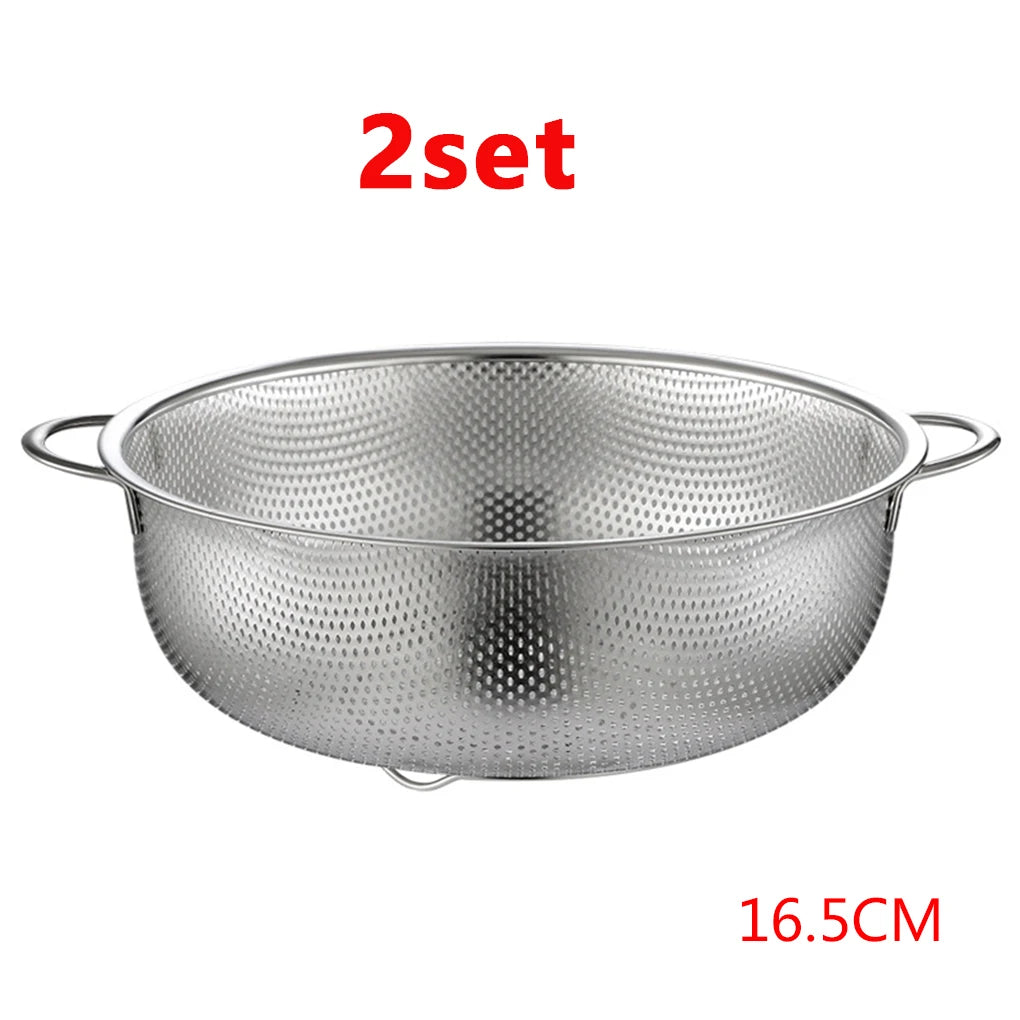 All Purpose Stainless Steel Fine Mesh Strainer Net Baskets with Handles