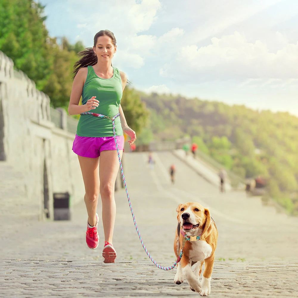 Handmade Braided Dog Leash - 250cm Strong Cotton Rope Heavy Duty Leash - Deribla Store