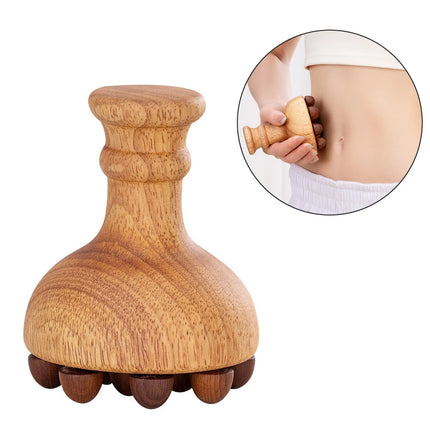 Wooden Mushroom Massager - Lymphatic Drainage & Body Therapy Tool