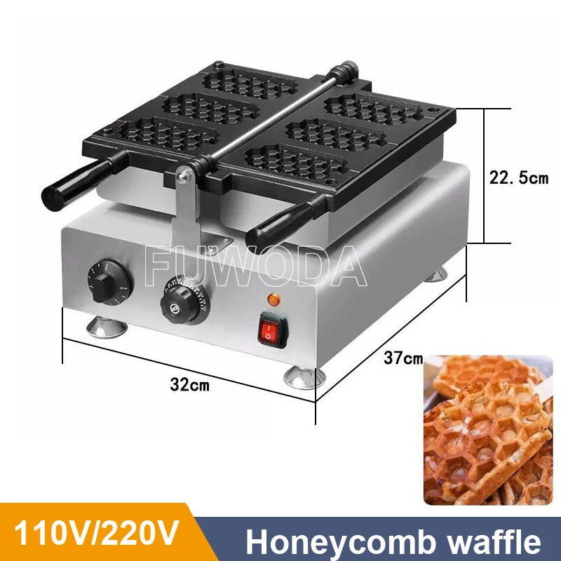 Commercial Waffle Maker Honeycomb 3 Stick - 110V 220V Iron - Deribla Store