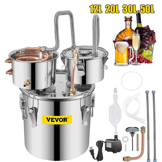 Alcohol Distiller 12L-50L SucceBuy - Moonshine Still Stainless - Deribla Store