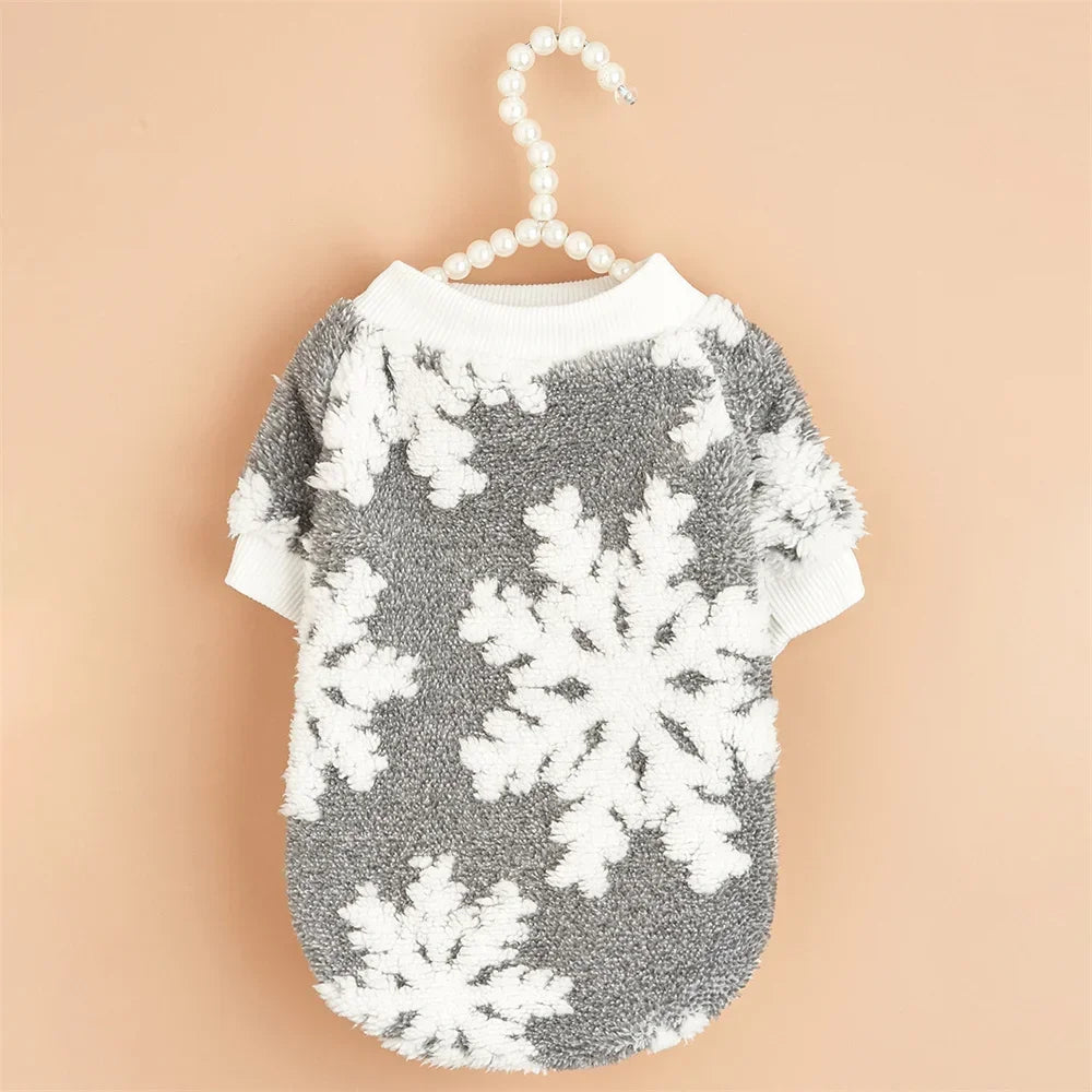 Autumn Winter Dog Clothes - Warm Plush Ethnic Style Sweater for Small Dogs & Cats - Deribla Store