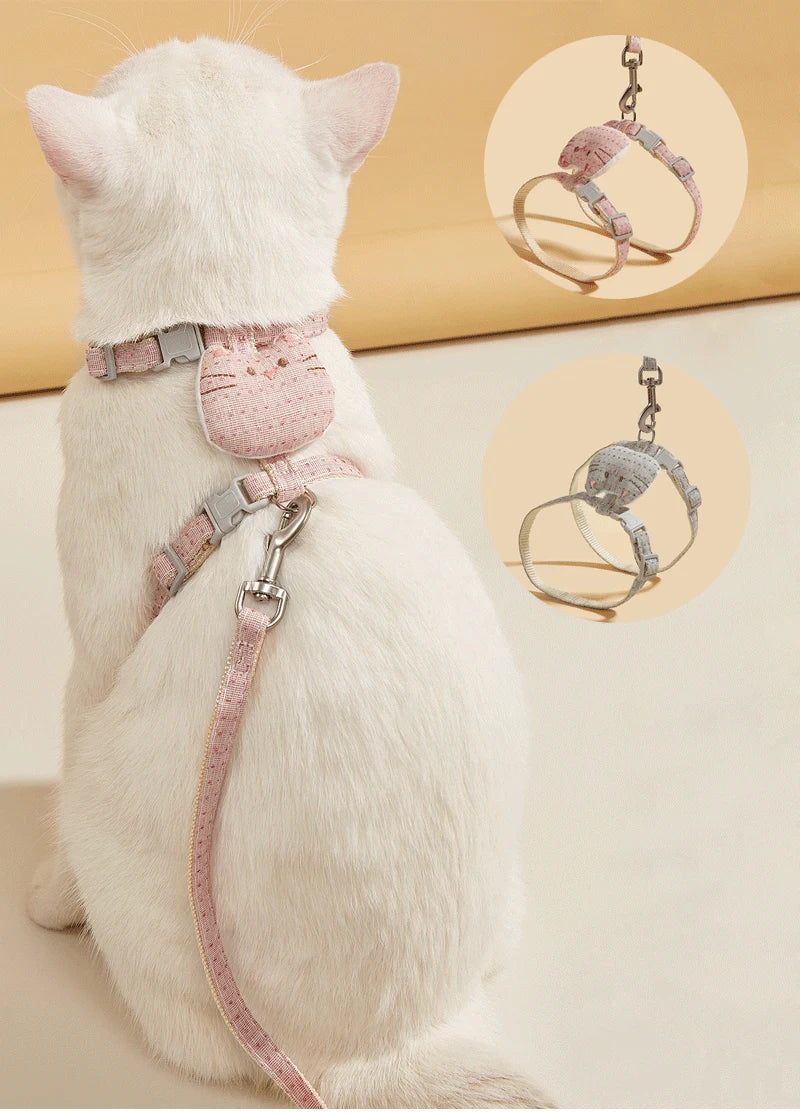 Cat Harness & Leash Set - Adjustable Vest for Walking Cats & Small Dogs - Deribla Store