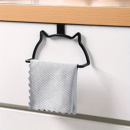Cat-Shaped Towel Holder - No-Drill Bathroom Storage