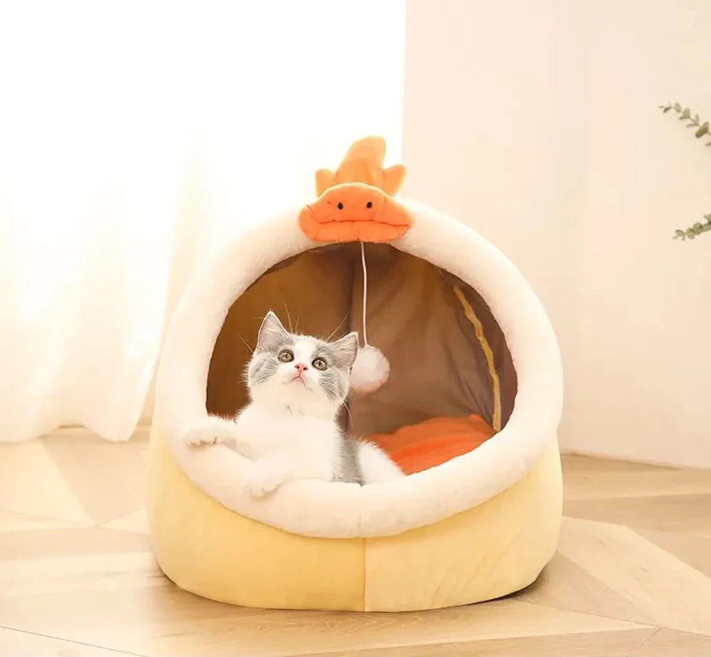 Cozy Pet Bed - Warm Washable Lounger Cushion for Cats & Small Dogs - Deribla Store