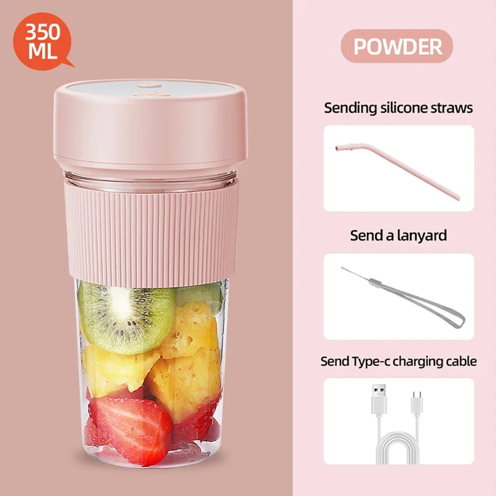 Electric Blender 800ML Portable 1200mAh - 6/12 Blades USB - Deribla Store
