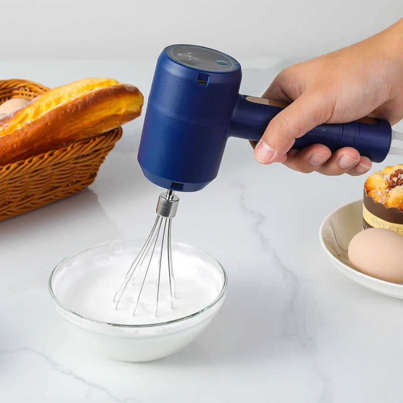 Electric Hand Mixer - 5-Speed Portable Egg Beater with Milk Frother & Dough Hooks - Deribla Store