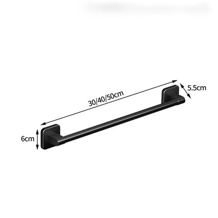 Self-Adhesive Towel Rack - No-Drill Aluminum Bar Deribla Store