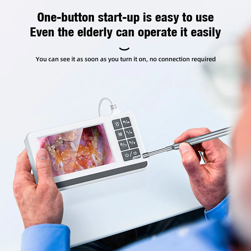 Ear Wax Removal Tool 4.3'' Screen - Digital Ear Camera 6 LED