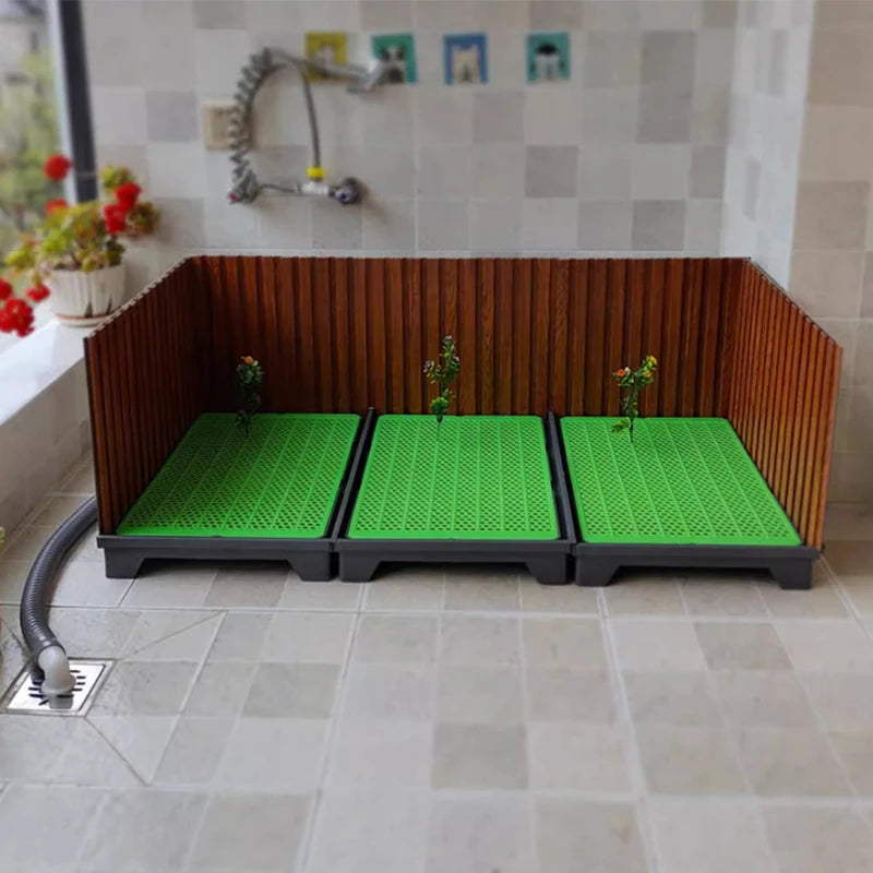 Flush Dog Toilet with Drain Indoor Potty 