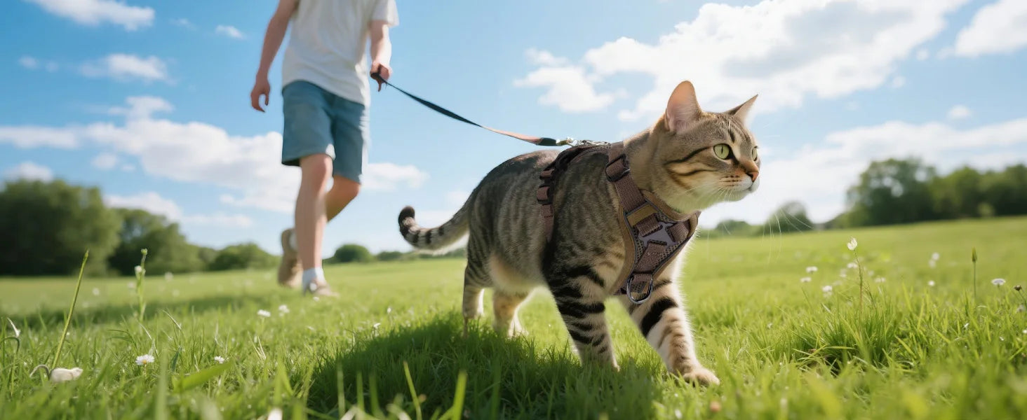 Cat Harness & Leash Set - Adjustable Reflective Vest for Walking - Deribla Store