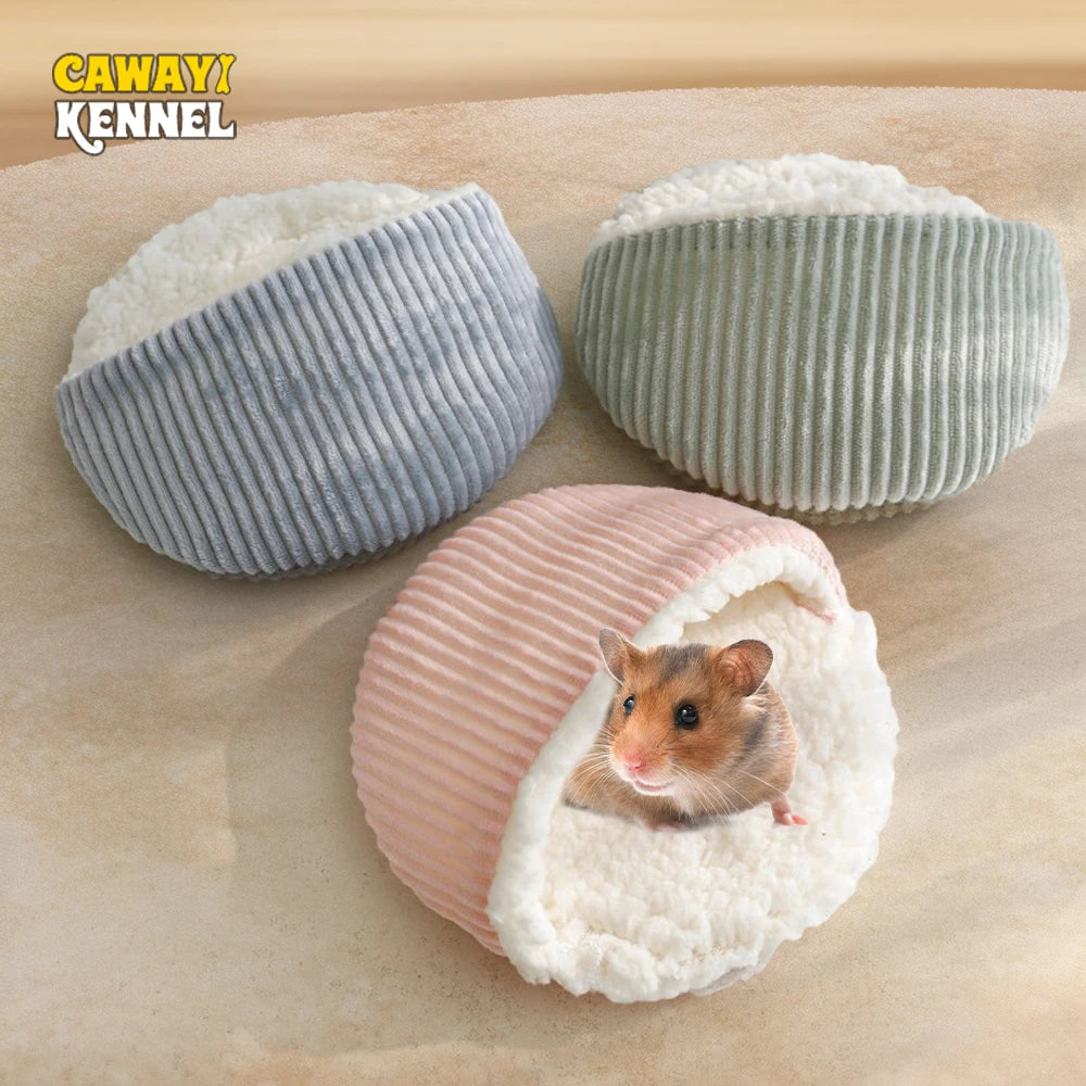 Cozy Fleece Bed Mat for Small Pets - Round Nest for Hamster, Hedgehog & Rabbit - Deribla Store