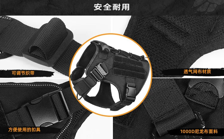 Camouflage Tactical Dog Harness 