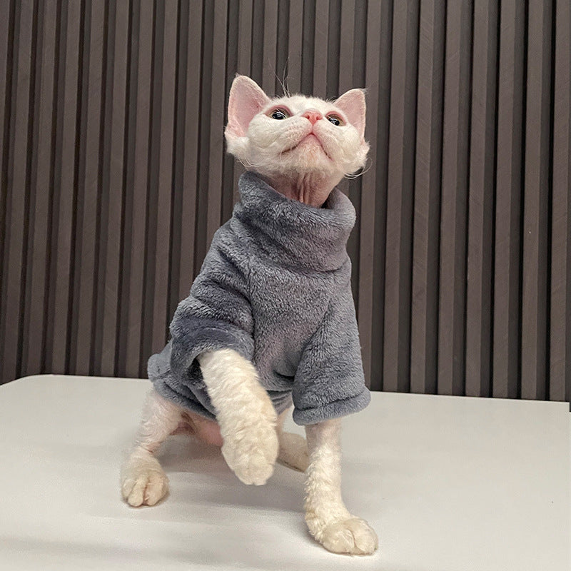 Cat Sweater - Soft Wool Winter Coat for Sphinx & Small Cats - Deribla Store