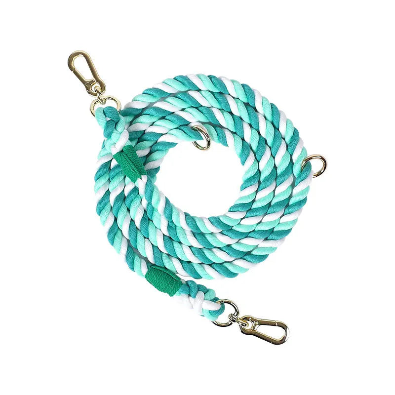 Handmade Braided Dog Leash - 250cm Strong Cotton Rope Heavy Duty Leash - Deribla Store