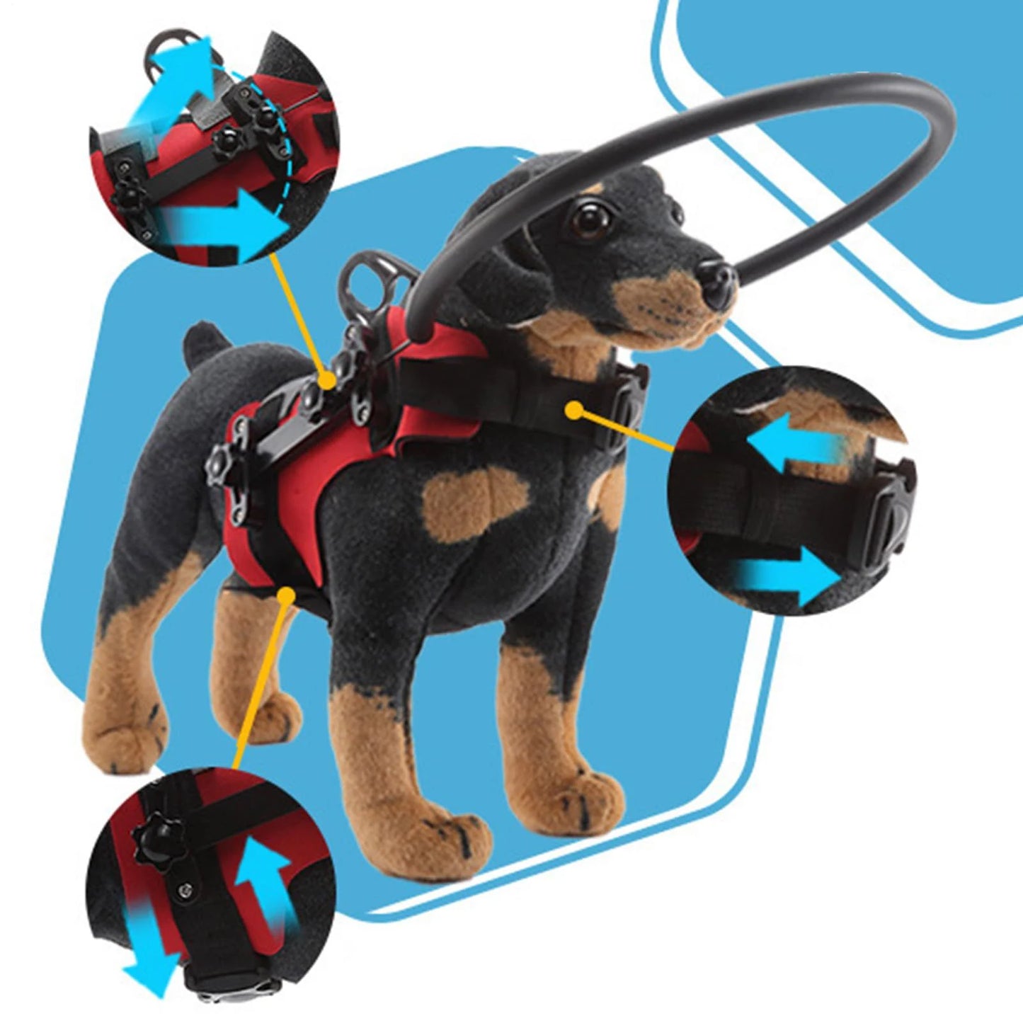 Blind Dog Harness Guiding Device Pet Halo Harness For Cats Pet Vest Ring For Blind Dogs Or Visually Impaired Pets To Avoid - Deribla Store
