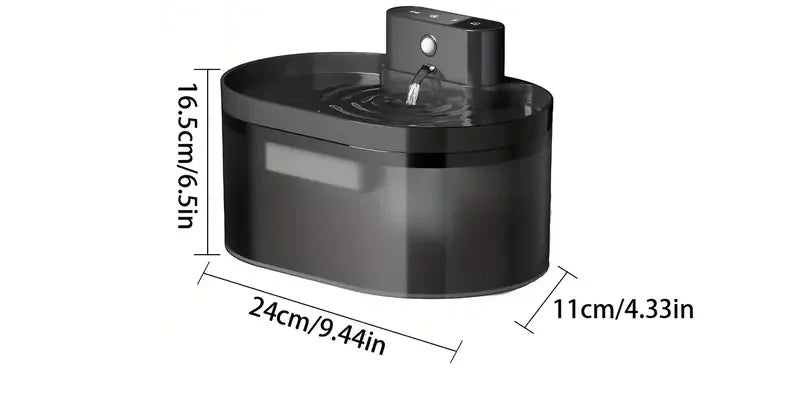 2.2L Wireless Pet Water Fountain - Rechargeable with Infrared Sensor & 3 Filters - Deribla Store