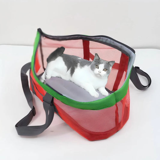 Breathable Mesh Pet Carrier Bag - Soft-Sided Sling Handbag for Small Dogs & Cats - Deribla Store