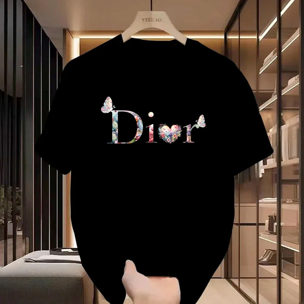 T-shirt décontracté pour femme, style Harajuku Y2K, design de luxe