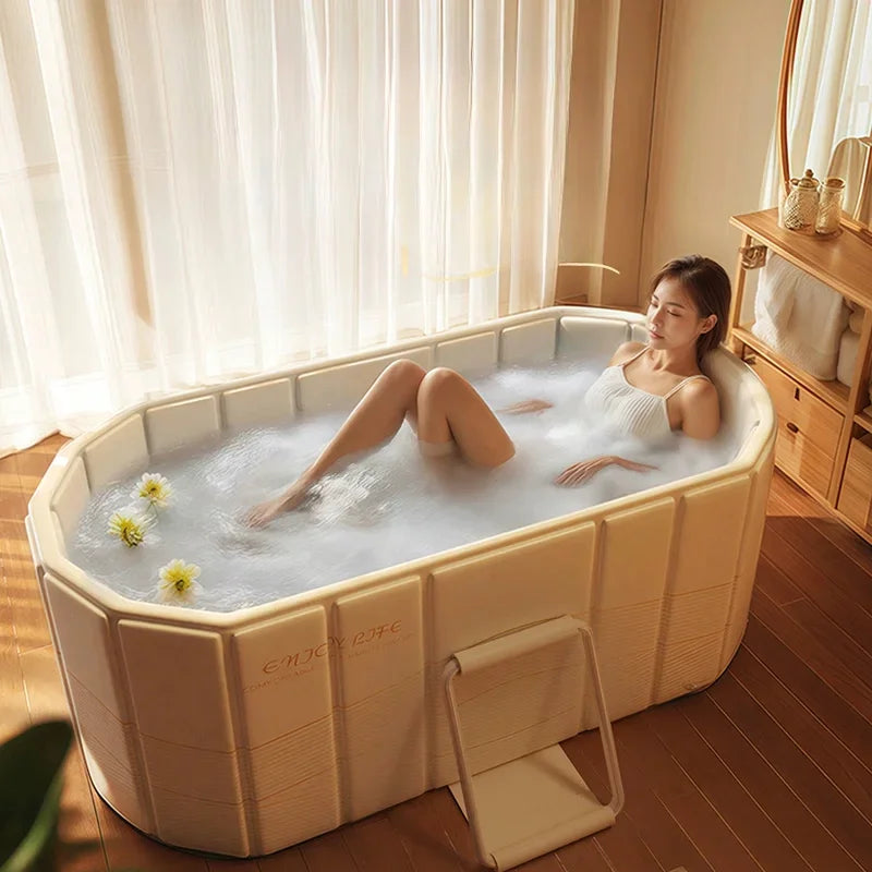 Folding Portable Bathtub - Double Adult Full Body Bath Tub - Deribla Store