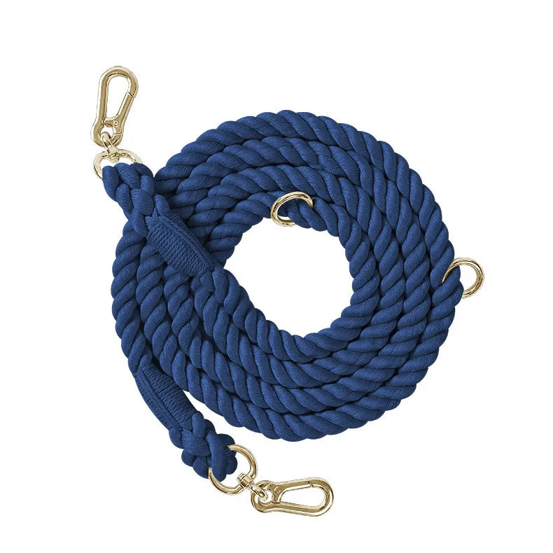 Handmade Braided Dog Leash - 250cm Strong Cotton Rope Heavy Duty Leash - Deribla Store