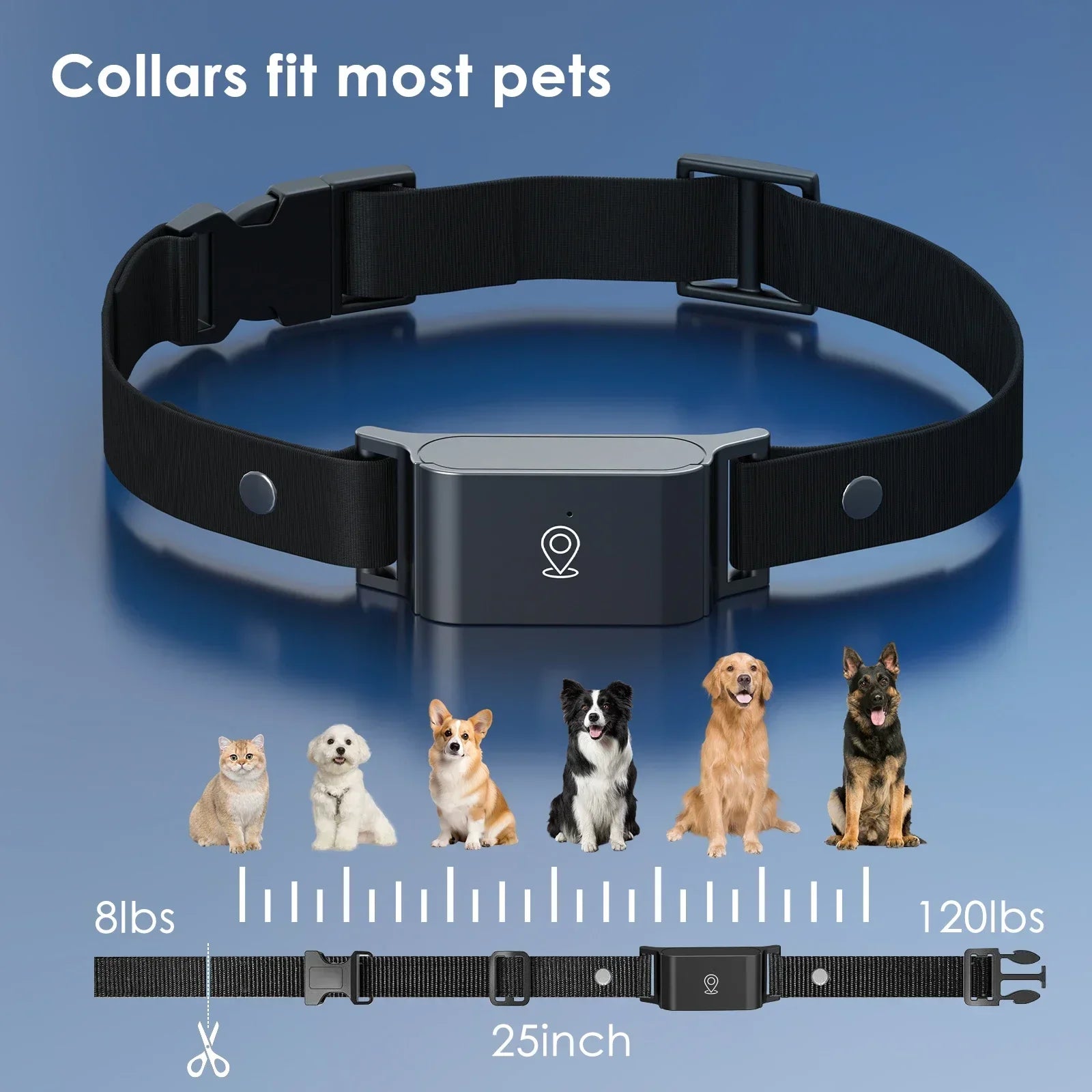 4G GPS Pet Tracker Collar - IP67 Waterproof Real-Time Locator for Dogs & Cats, Anti-Lost - Deribla Store