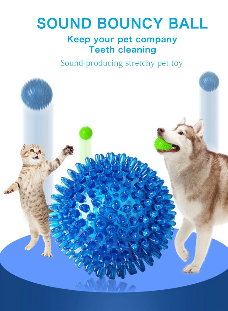 Pet Toy Ball - Sounding Tooth Cleaning Thorn Ball for Dogs & Cats - Deribla Store