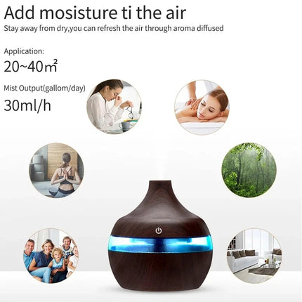 Wood Humidifier Electric Aroma Diffuser 