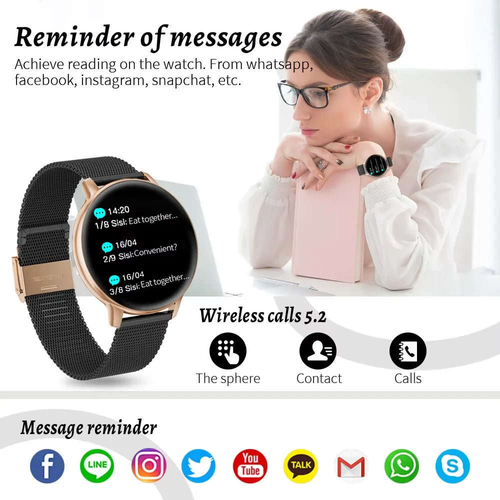 LIGE 2025 Smart Watch Women Bluetooth Call Custom Dials Watches