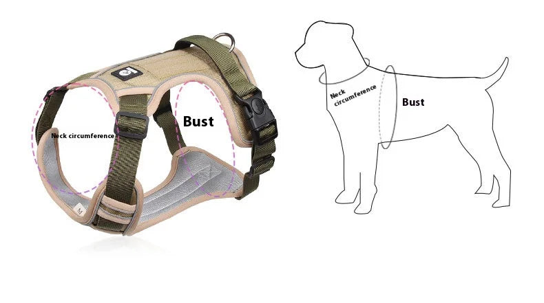 Anti-Pull Reflective Dog Harness - Multi-Point Adjustable No-Pull Vest - Deribla Store