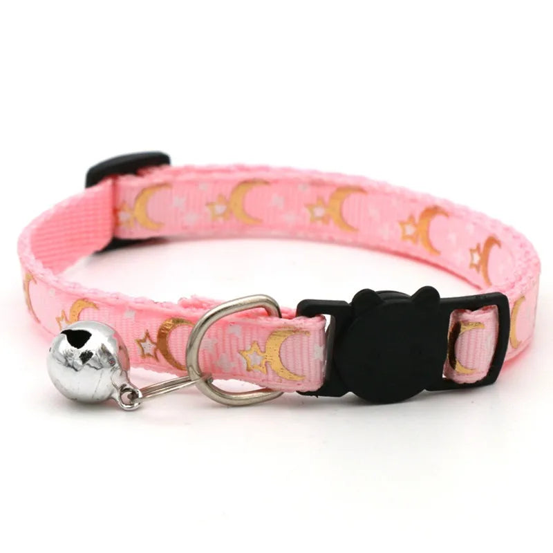 Heart Charm Cat Collar - Soft Velvet Safety Elastic with Bell (8 Colors) - Deribla Store