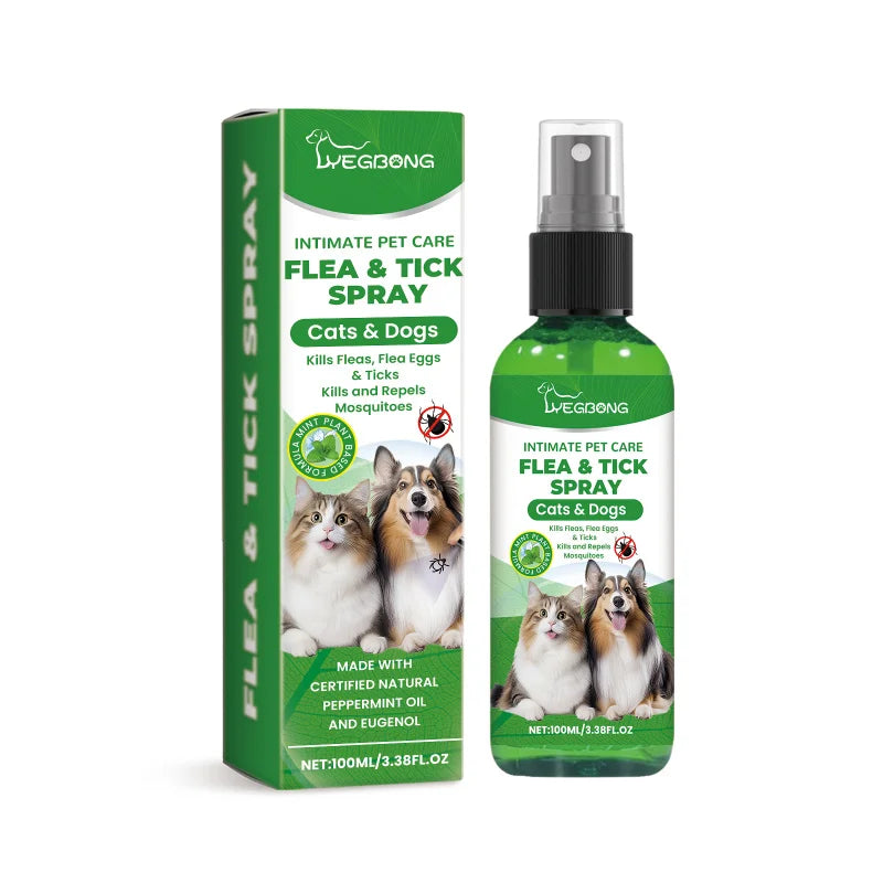 Flea & Tick Spray for Dogs & Cats - Natural Daily Insect Repellent 30ml - Deribla Store