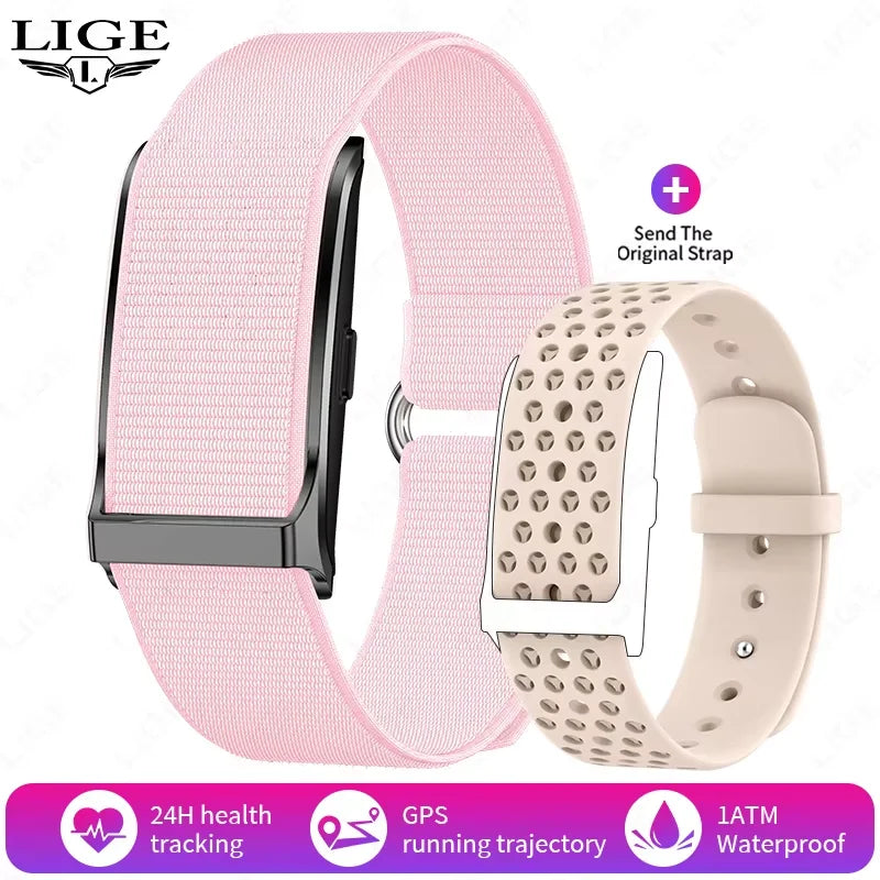 LIGE 2025 Smart Band Watch Heart Rate Health Monitoring Pedometer