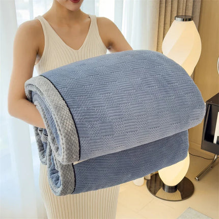 Velvet Blanket - Soft Warm Fleece Throw for Bed & Sofa