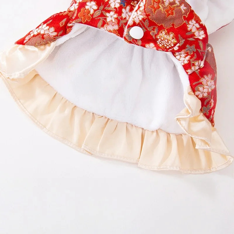 Chinese Style Dog Dress - Princess Skirt for Small Dogs & Cats - Deribla Store