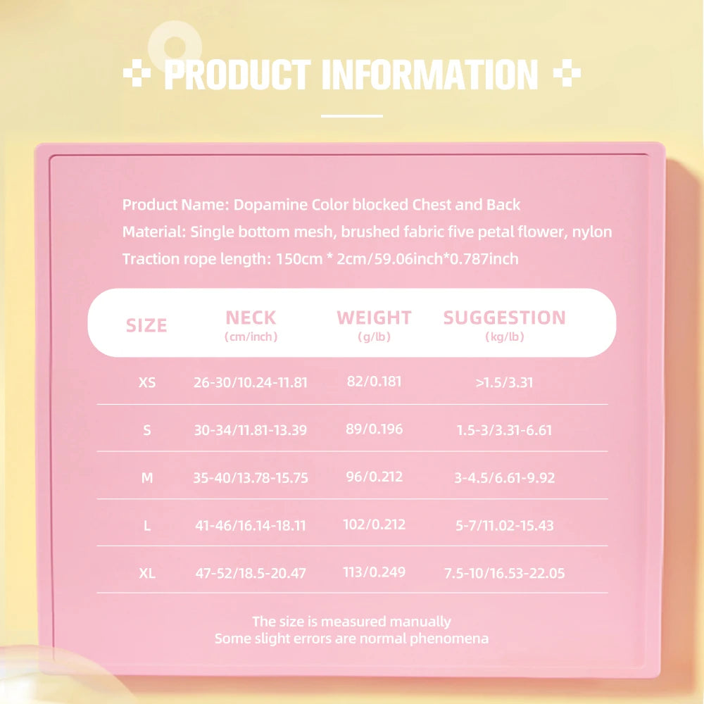 Mesh Dog Harness Leash Set