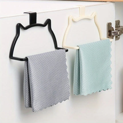 Cat-Shaped Towel Holder - No-Drill Bathroom Storage