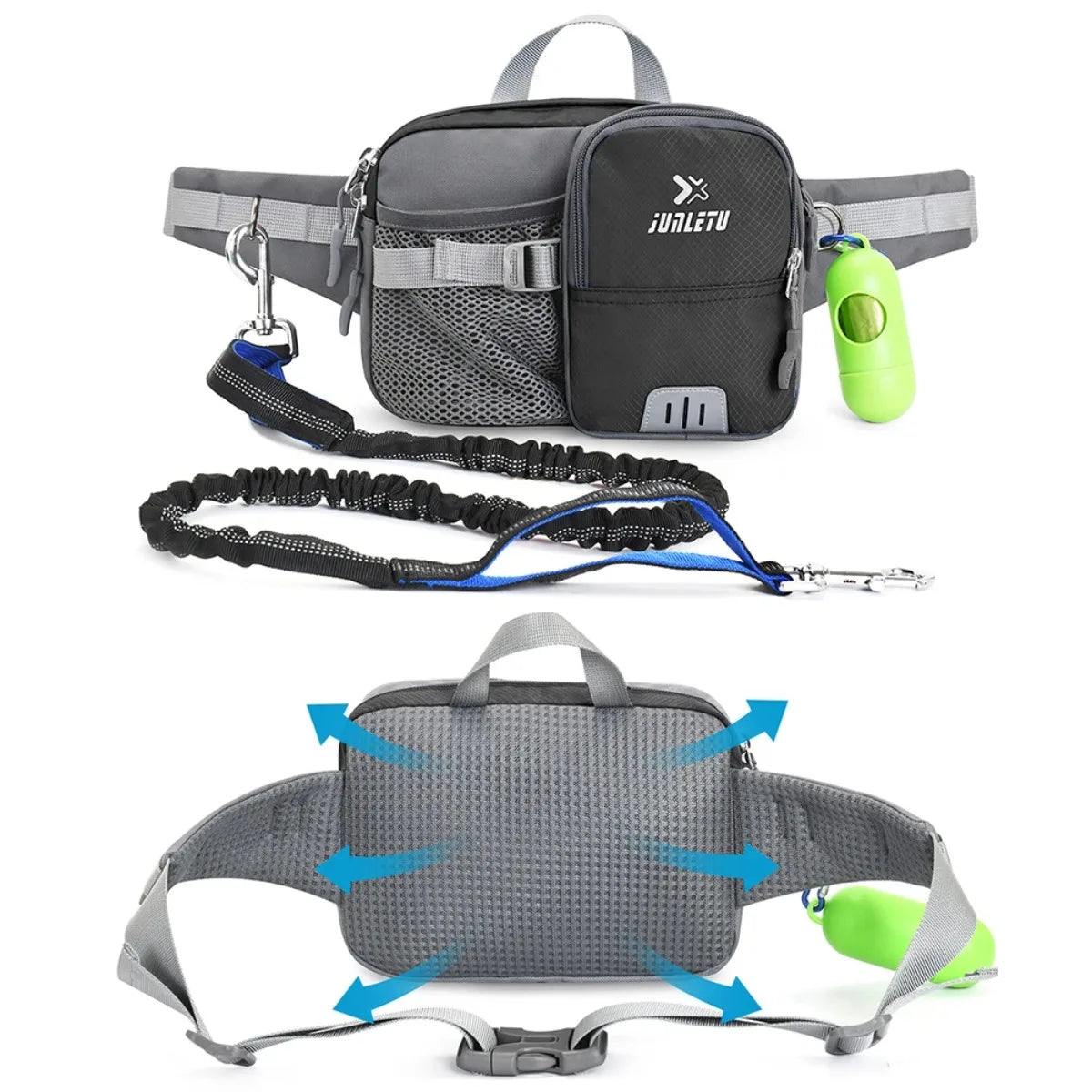 Hands-Free Dog Leash with Waist Bag - Retractable Reflective Running Leash - Deribla Store