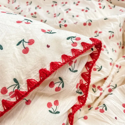 Queen Bedding Set - Soft Washed Cotton 4-Piece Set