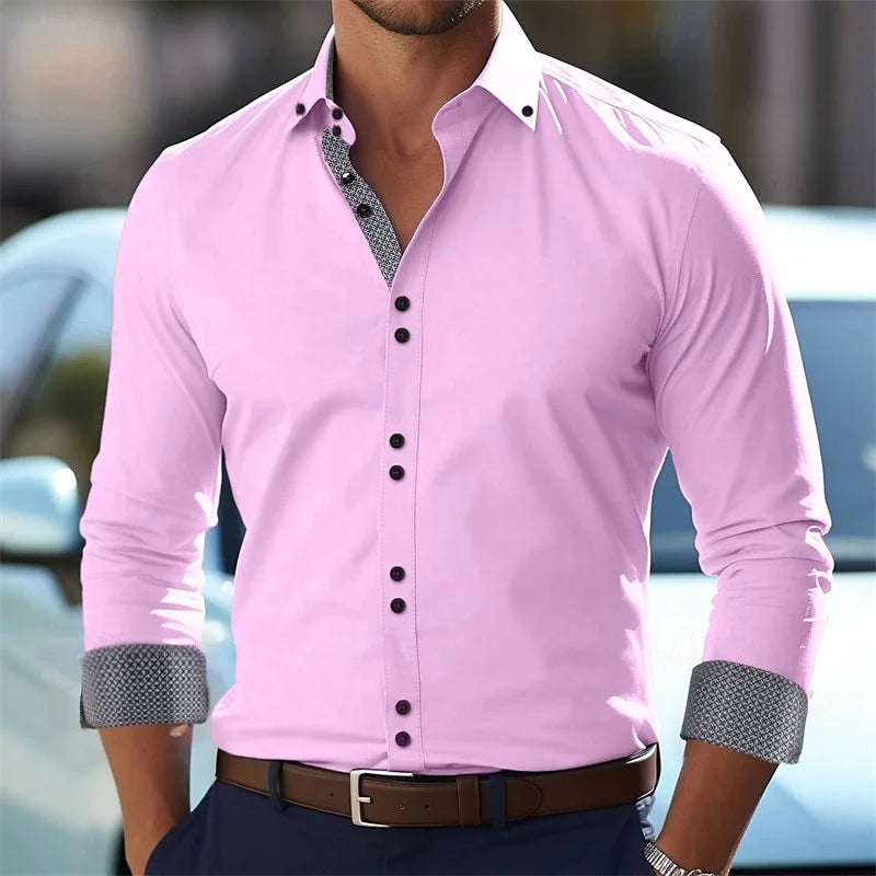 Men's formal shirt button down shirt wrinkle-resistant wedding
