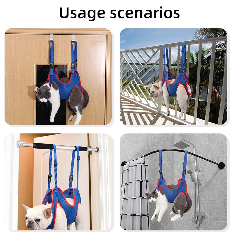 Pet Grooming Hammock - Helper Sling for Nail Trimming & Bathing Dogs & Cats - Deribla Store