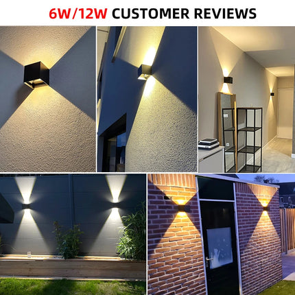 LED Wall Lamp - IP65 Waterproof Indoor Outdoor Light 6W-24W