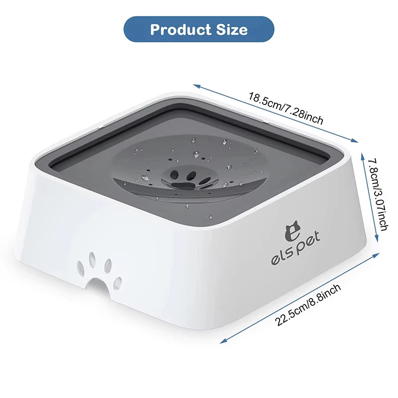 Anti-Spill Dog Water Bowl - 1L Floating Disk No-Splash Pet Bowl for Travel - Deribla Store