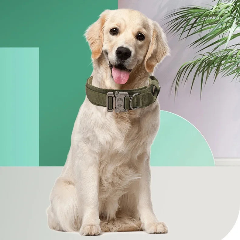 Tactical Dog Collar with Handle - Heavy-Duty Quick-Release Military Collar for Large Dogs - Deribla Store