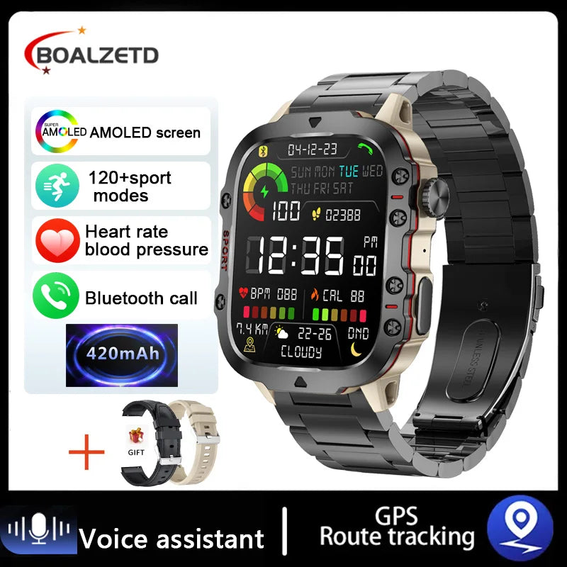 2025 New For Men Military Smart Watch Men IP68 5ATM Outdoor
