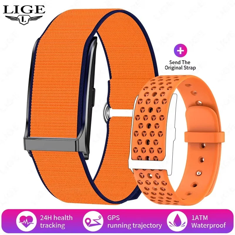 LIGE 2025 Smart Band Watch Heart Rate Health Monitoring Pedometer